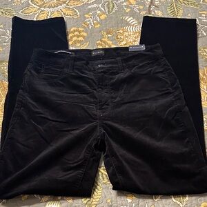 NWT Talbot’s Black Velveteen Straight Leg Pant size 8